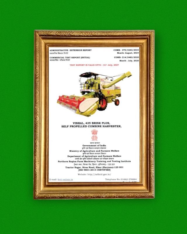 VISHAL 435 Brisk Plus quality certification